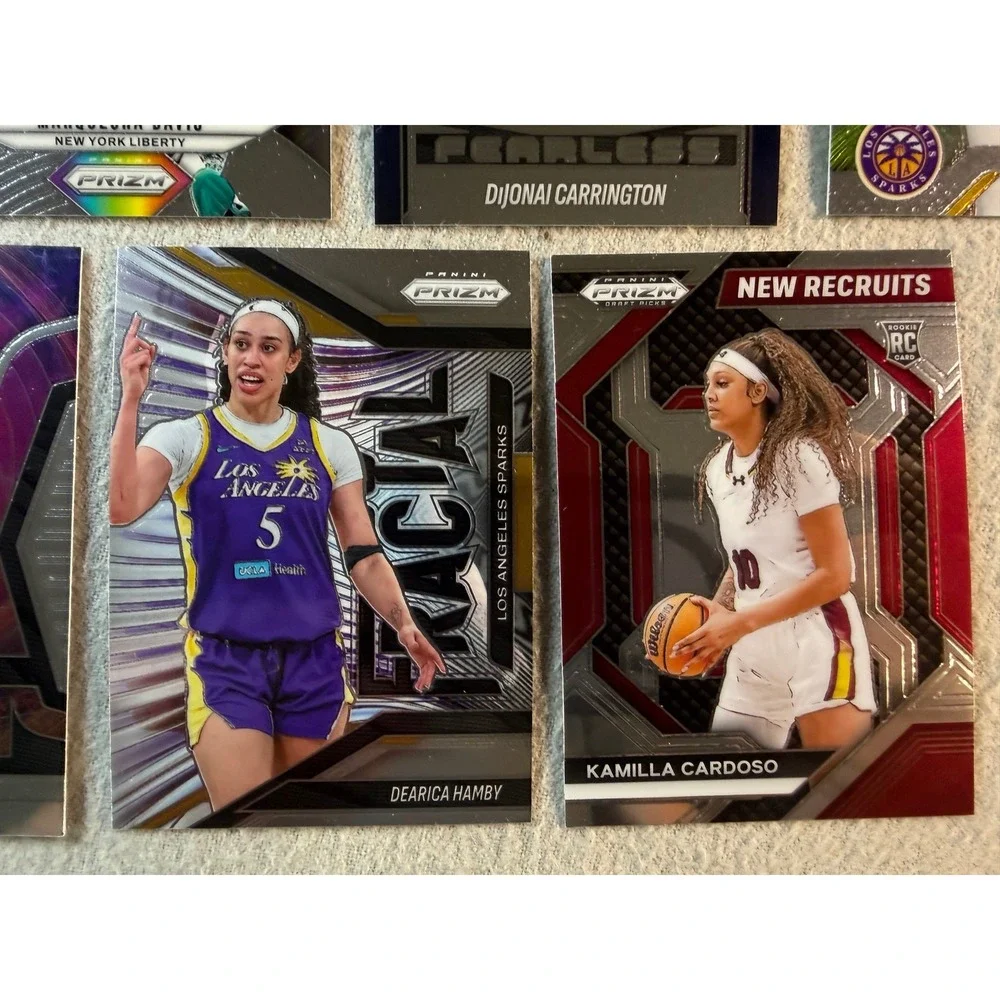 2024 Panini Prizm WNBA Insert Lot 7 Cardoso RC Groovy Fractal Fearless